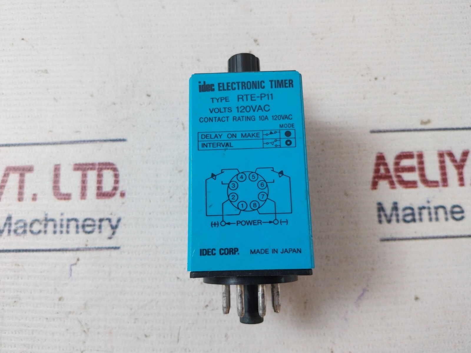 Idec RTE-P11 Electronic Timer 0-30 Sec 10A 120VAC
