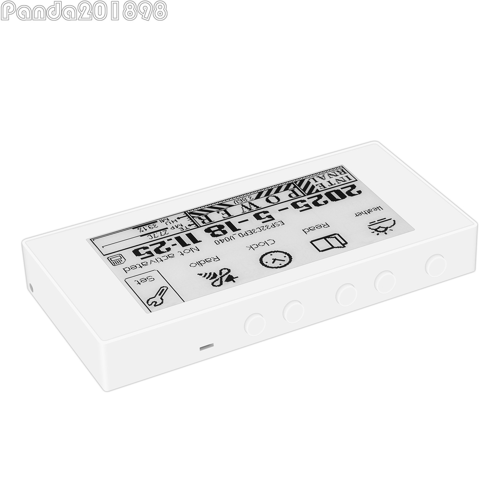 HAMGEEK RW01 Mini E-Ink Reader E-Book Reader (White Panel) for Weather Clock