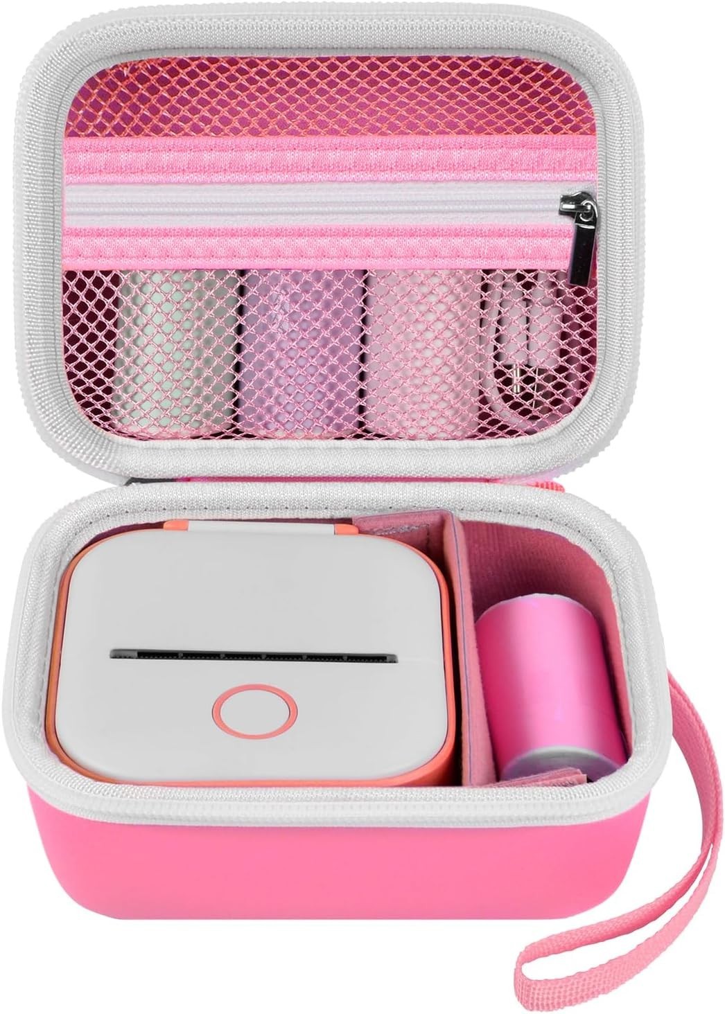 Compact Waterproof Developer Case for Memoking T02 & Phomemo Printers, Pink