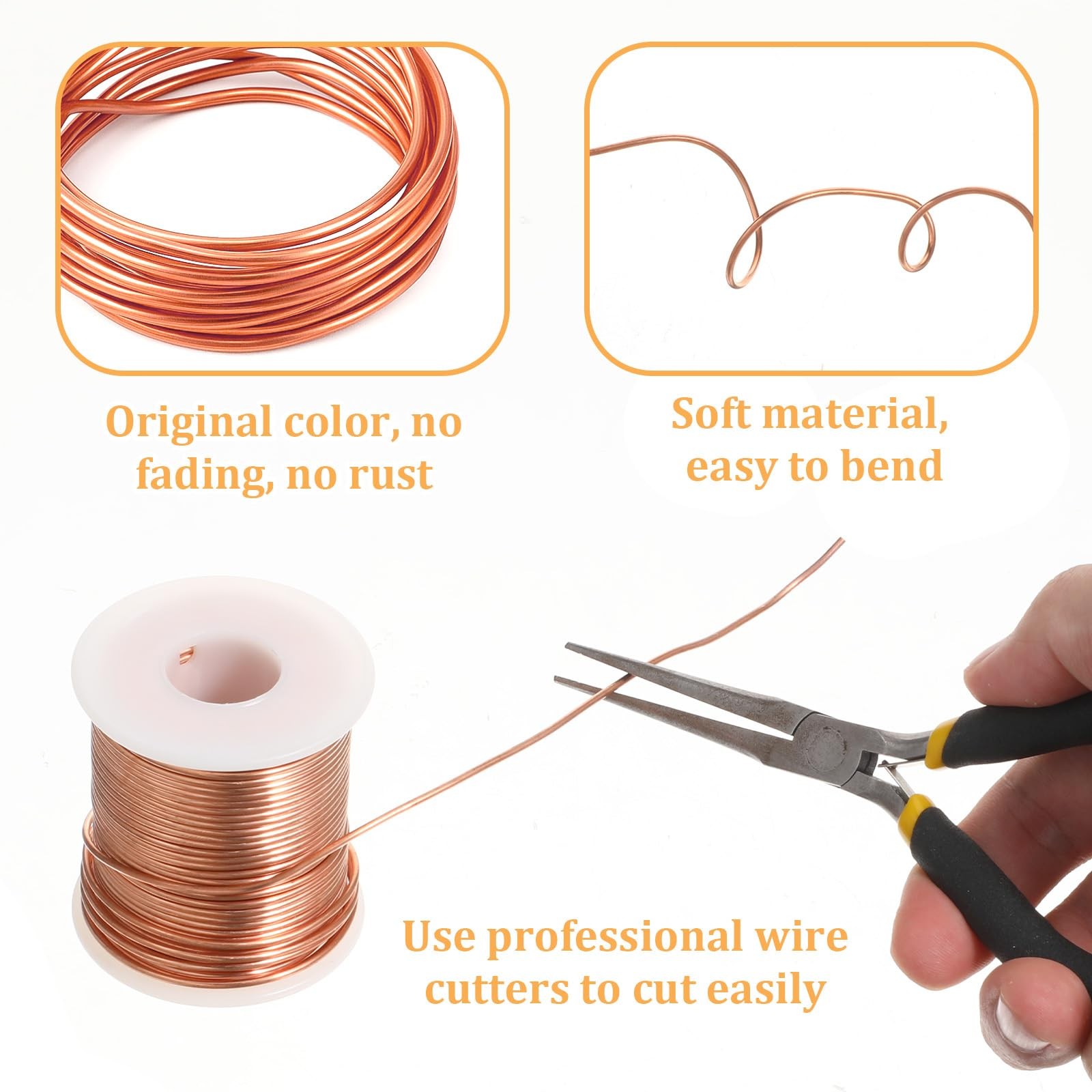14 Gauge Copper Wire 1.6mm 98 Feet Dead Soft Solid Bare Copper Wire for Elect…