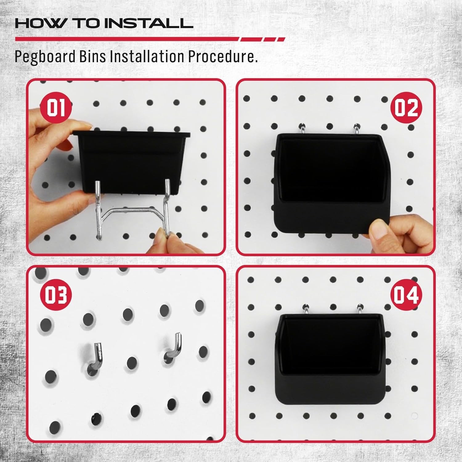 Ultimate 121-Piece Pegboard Hooks Set, Pegboard Accessories with Metal Hooks, Du