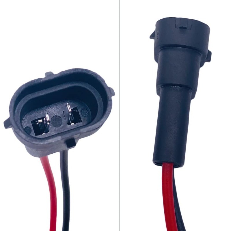 2PCS H8/H11/880/881 Pigtail Connector Adapter for LED Headlight & Fog Light