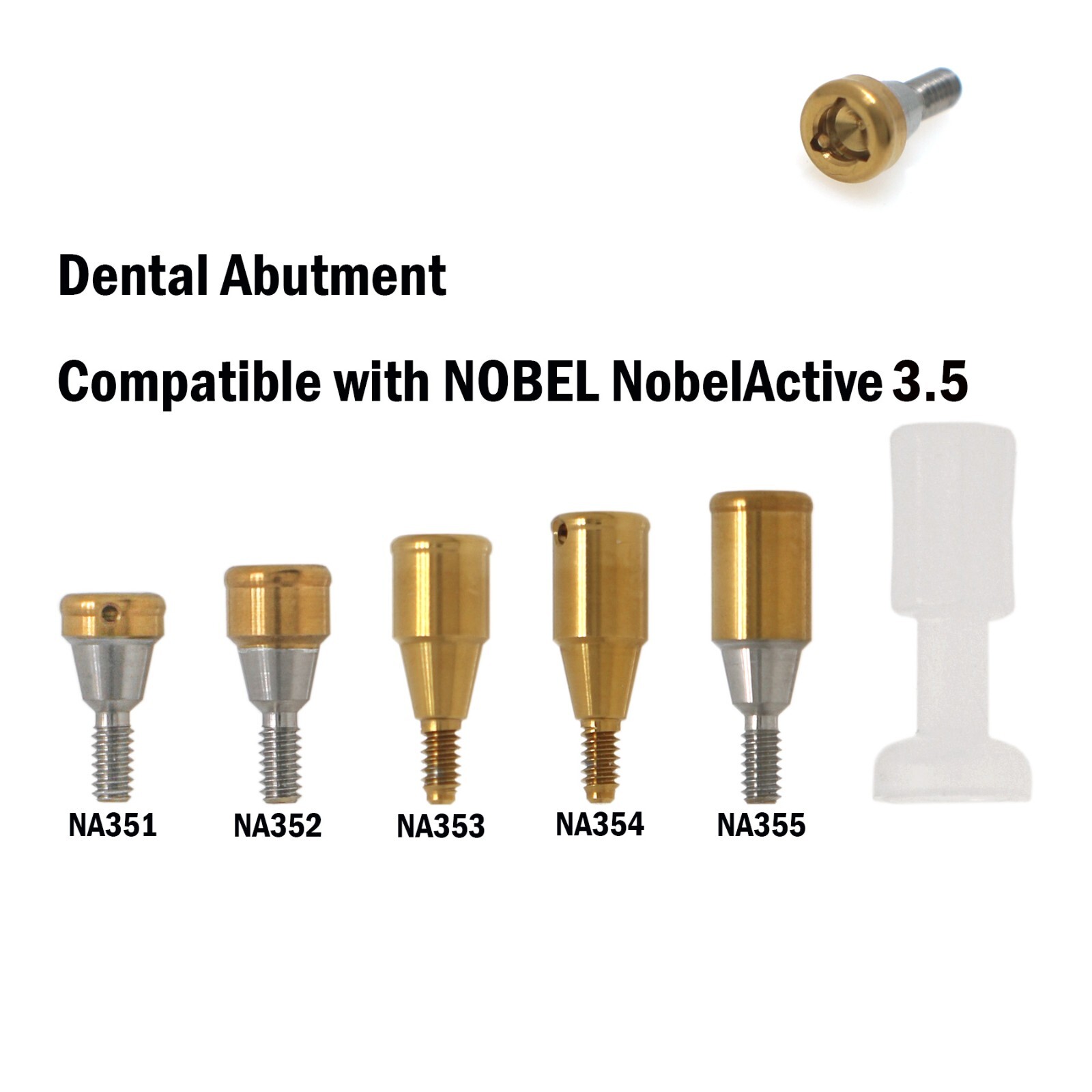 US Nobel Active NP/RP Locator Attachment Abutment Male Cap Inserts for 1-5.0mm
