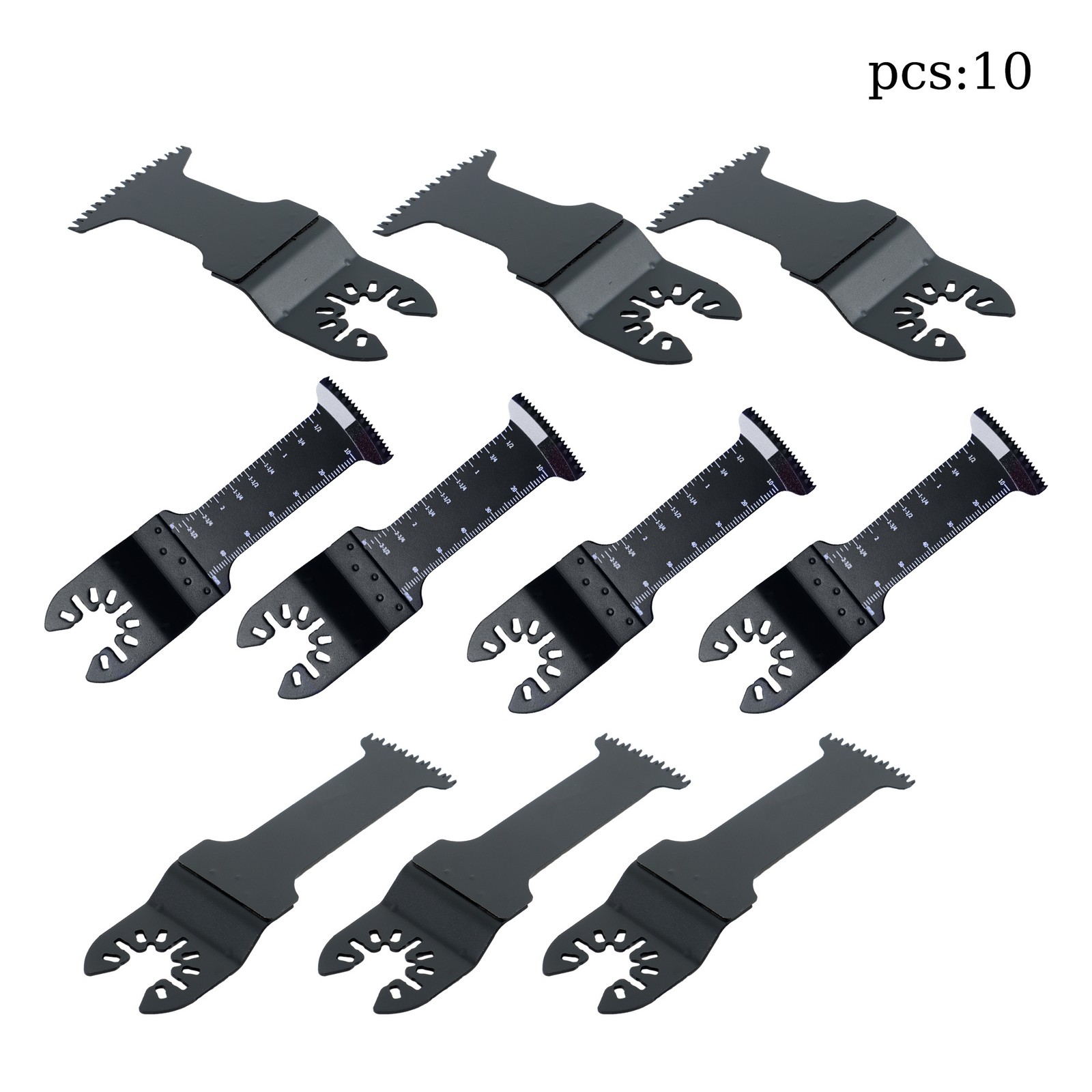 10-Pc Extended Japanese Tooth Oscillating Blades Multi Tool Blades Kit