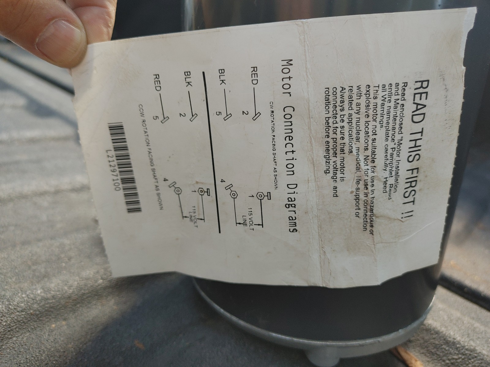 Dayton 6K410 Pedestal Fan Motor, 1/3 Hp