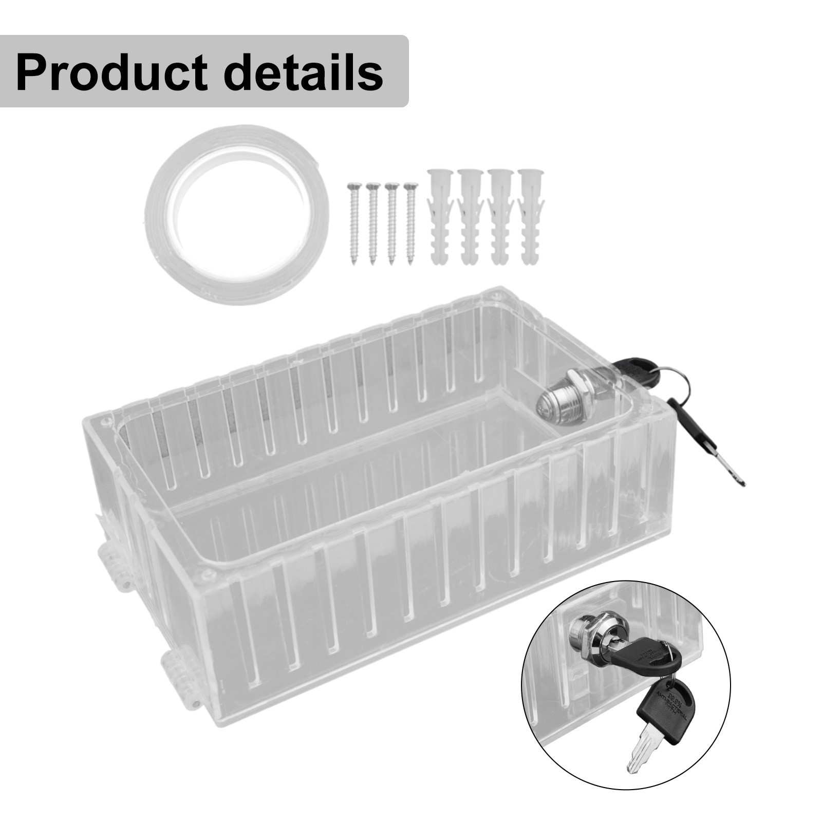 Air Conditioner Cover Thermostat Lock Box Easy Installation Child-Proof Security