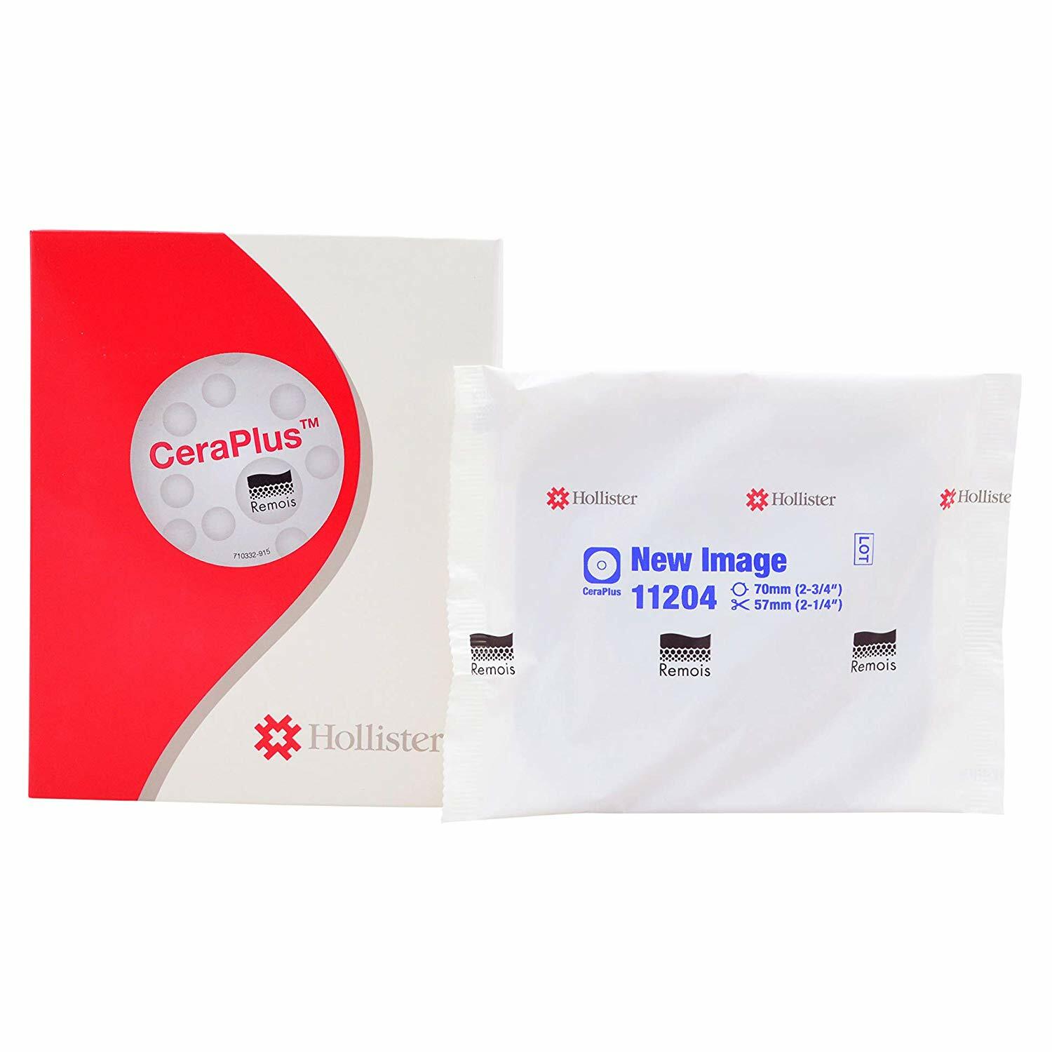 Hollister 11204 New Image CeraPlus Flat Skin Barrier, 2 3/4» Flange, Box of 5
