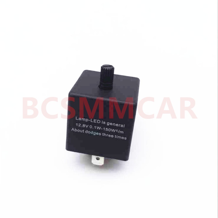 Adjustable Power LED Flasher Relay Turn Signal Blinker Light for Car 3 Pin 12V