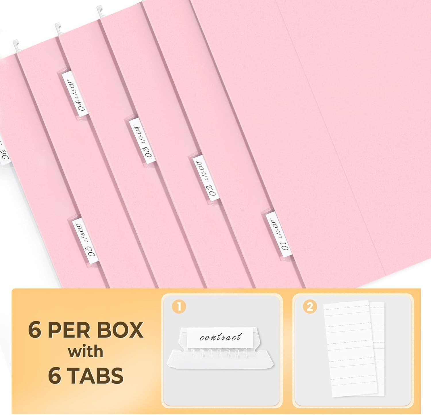 6 Pack Hanging File Folders Pink Folders Hanging File Folders Letter Size