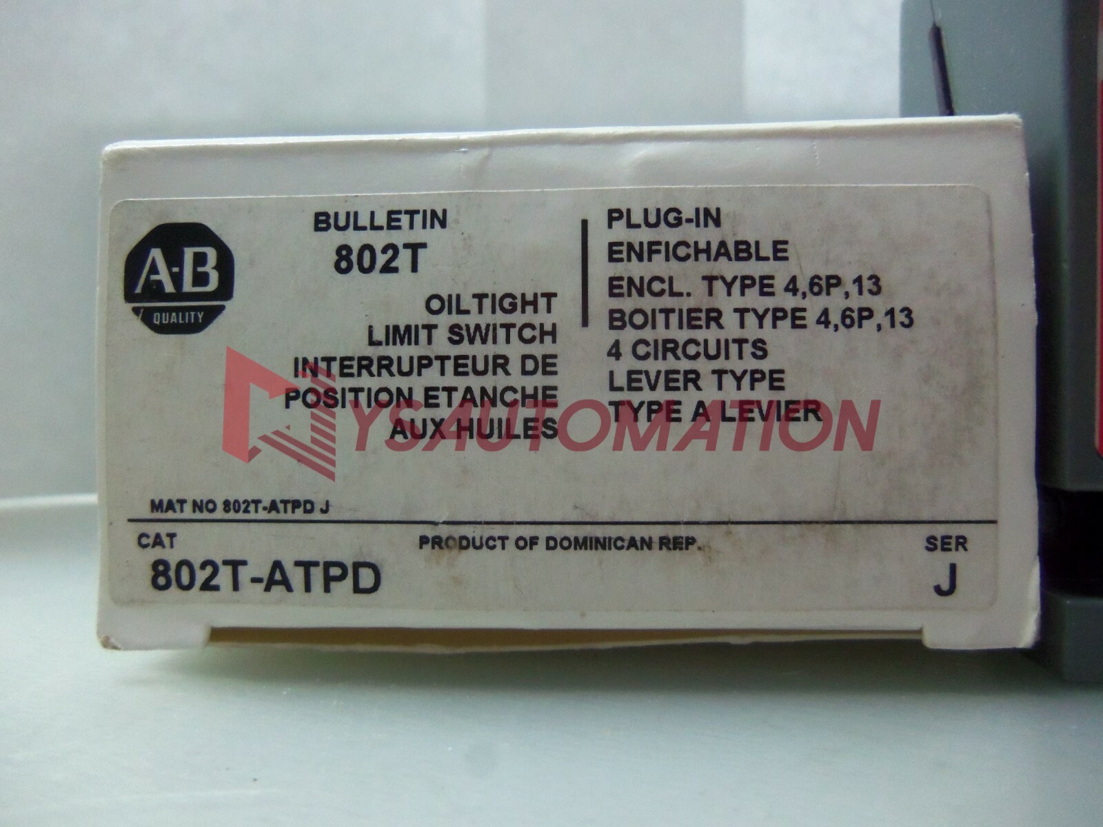 OEM A-B 802T-ATPD OilTight Limit Switch Series J NIB
