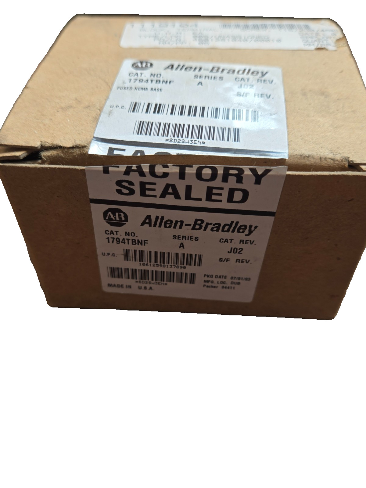 Allen Bradley 1794-TBNF Fused Terminal Base Flex I/O (New open Box)
