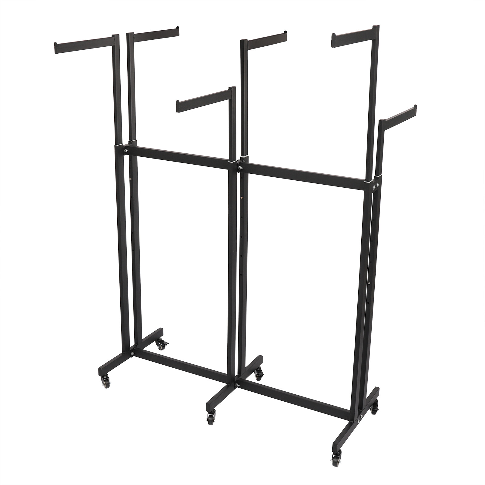 6 Arms Clothing Display Retail Rack Adjustable Floor Standing Metal Garment Rack