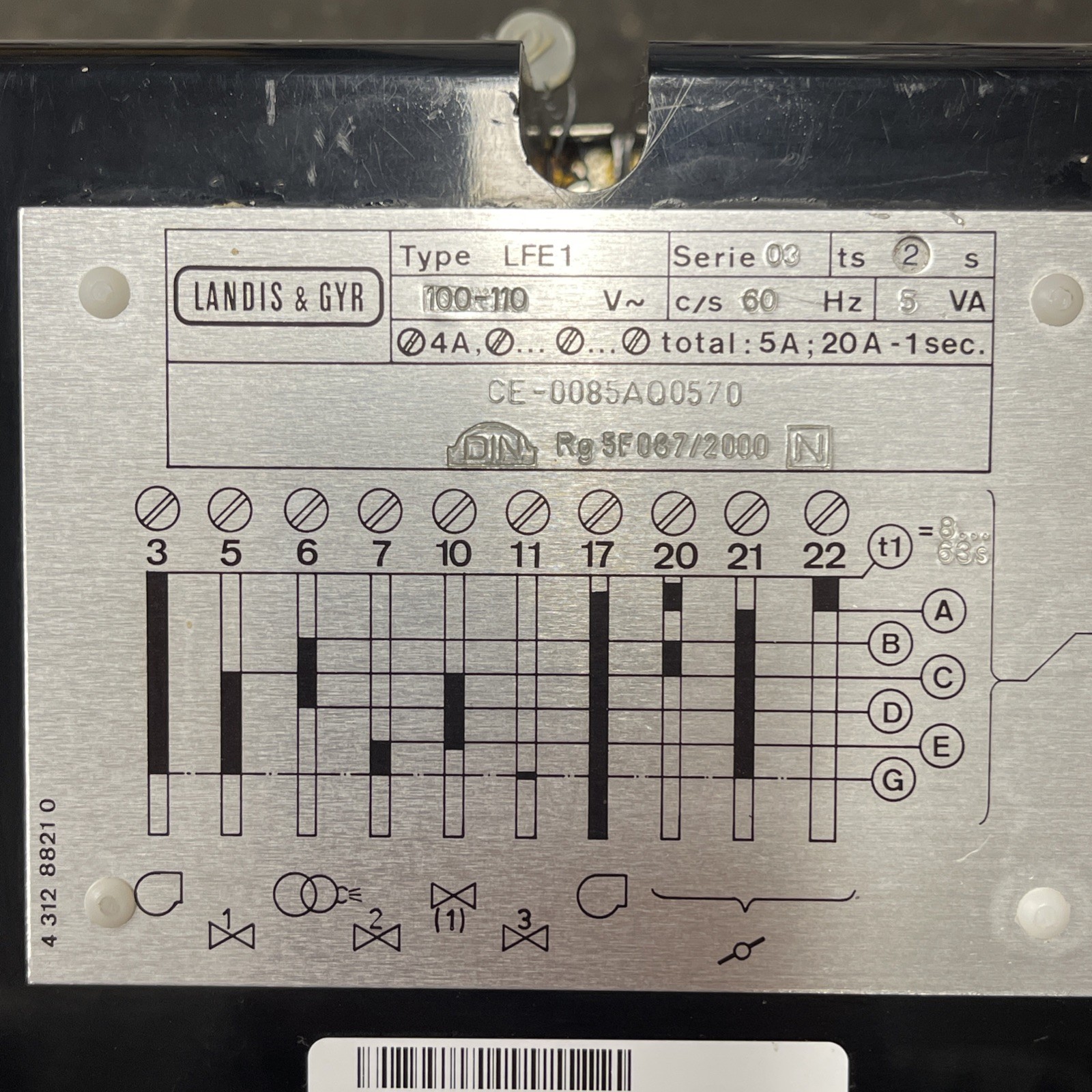 LANDIS & GYR LFE1 / 8867 Controller, CE-0085AQ0570, Serie 03, 100-110V 60Hz