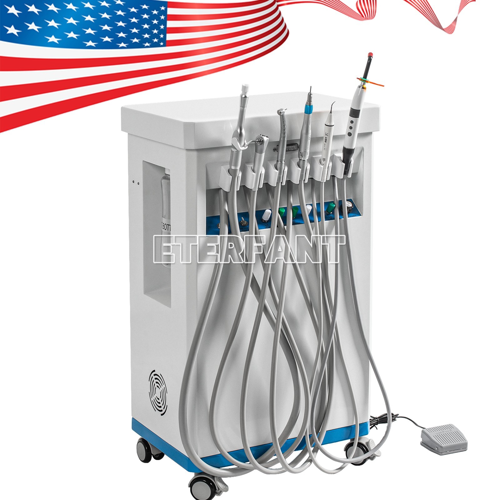 Dental Unit System with Built-in Air Compressor/Curing Light Ultrasonic Scales