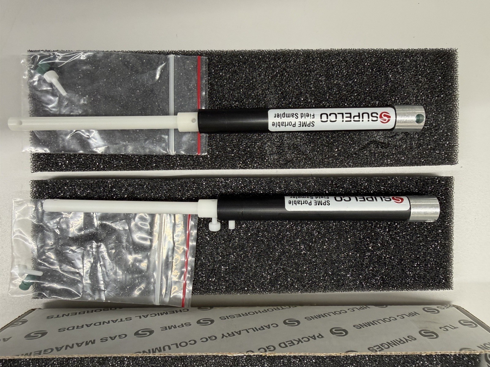 SUPELCO SPME Field Sampler, Catalog # 504831. Pack Of Two With Black Fiber