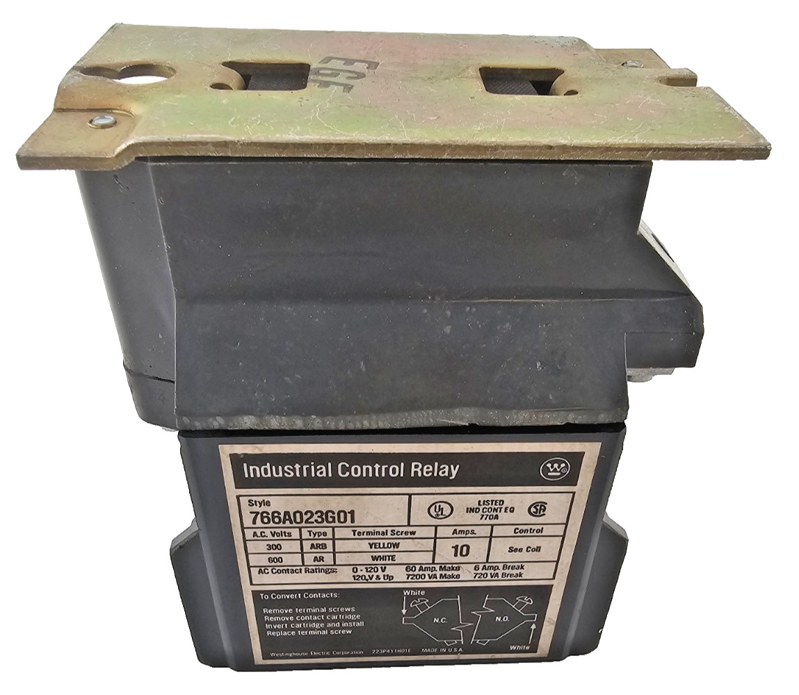 Westinghouse AR/ARB4A Industrial Control Relay 4 P 10A 120V without cartridges