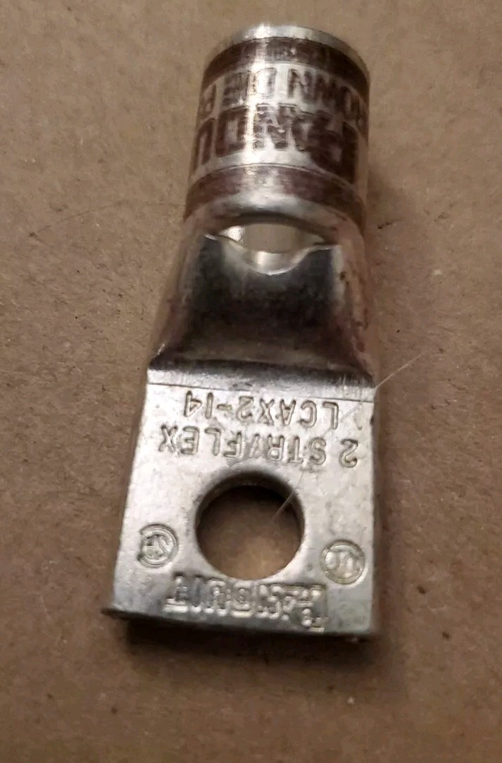 Panduit LCAX2-14-E Copper Compression Lug 1 Hole Brown Die P33 10 2 Str/Flex