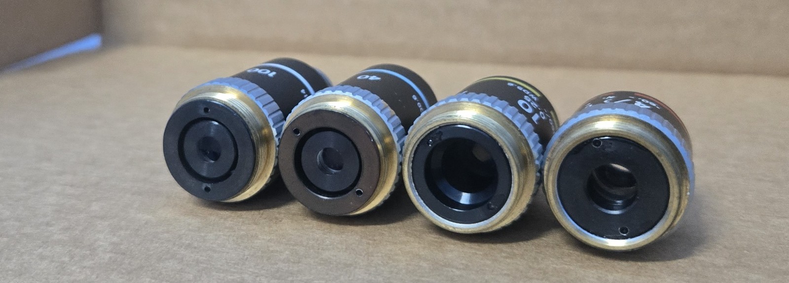 Nikon microscope Lens Objectives 4X / 10X / 40X / 100X (INV01-BINY001B)