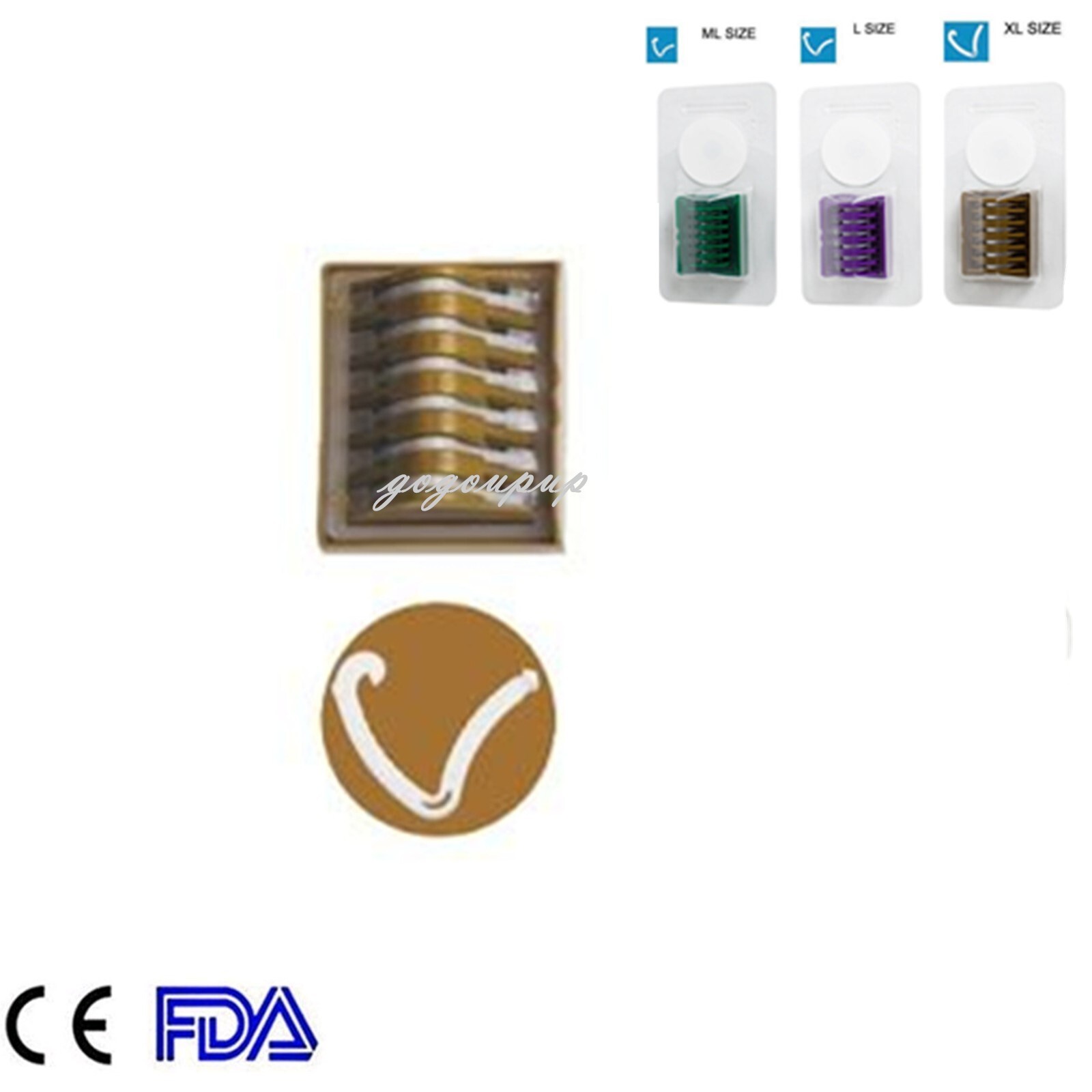 Surgical Clips Weck Clips XL Size Golden Color,6PCS/Pack,Qty: 10 Packs