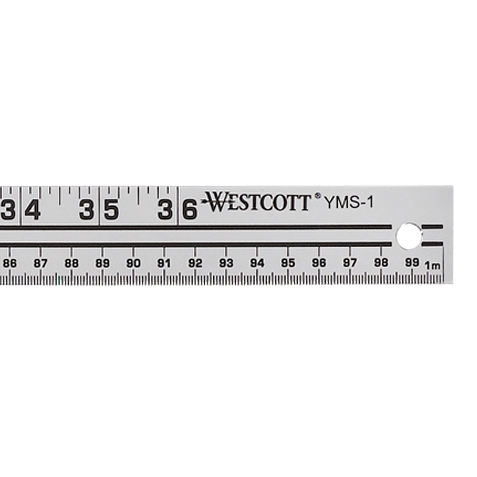 Silver Aluminum Yard/Meter Stick 39Inch/100cm Measuring Model YMS1