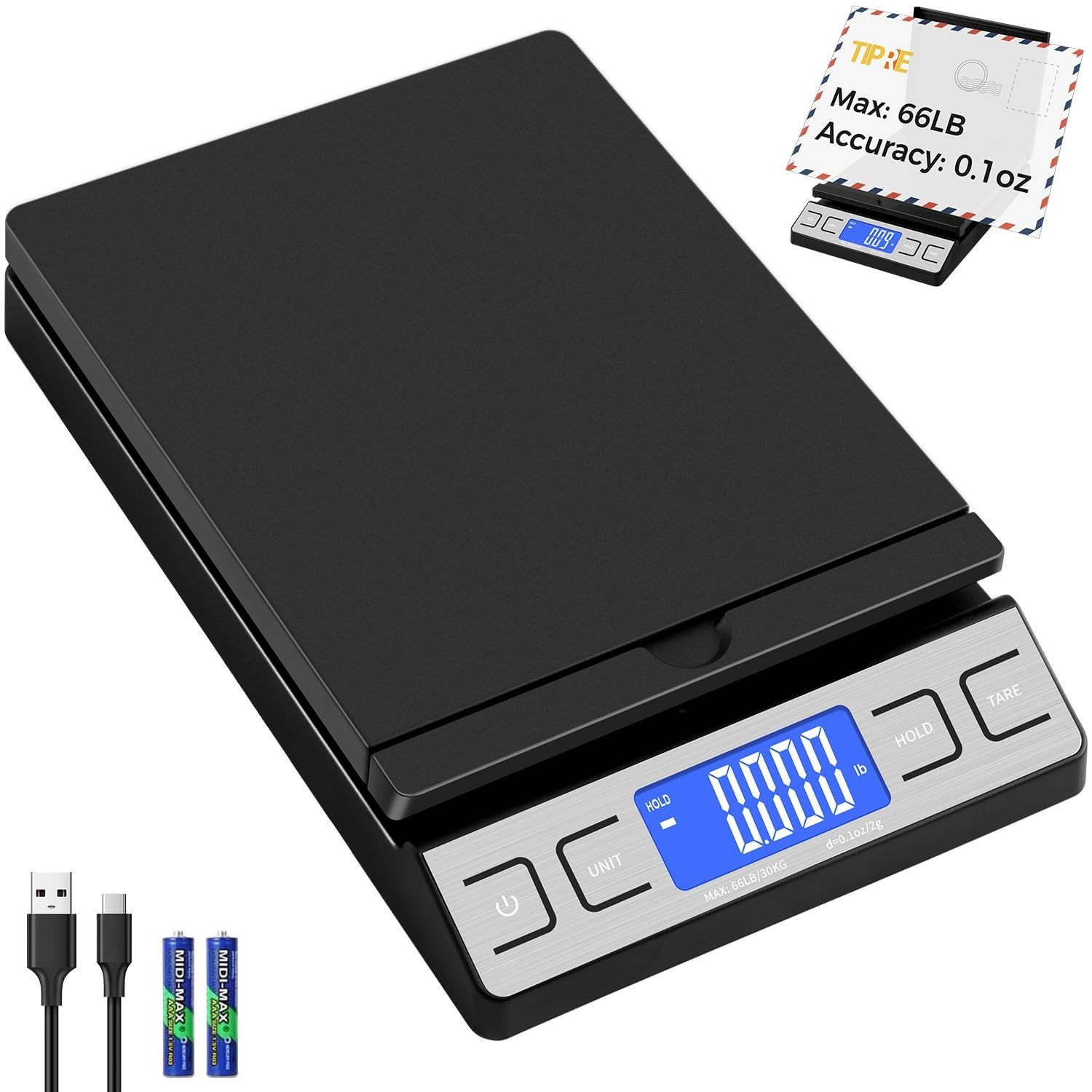 Escala De EnvIo Bascula 66 Lbs Comercial Digital En Gramos Y Libras Para Paquete