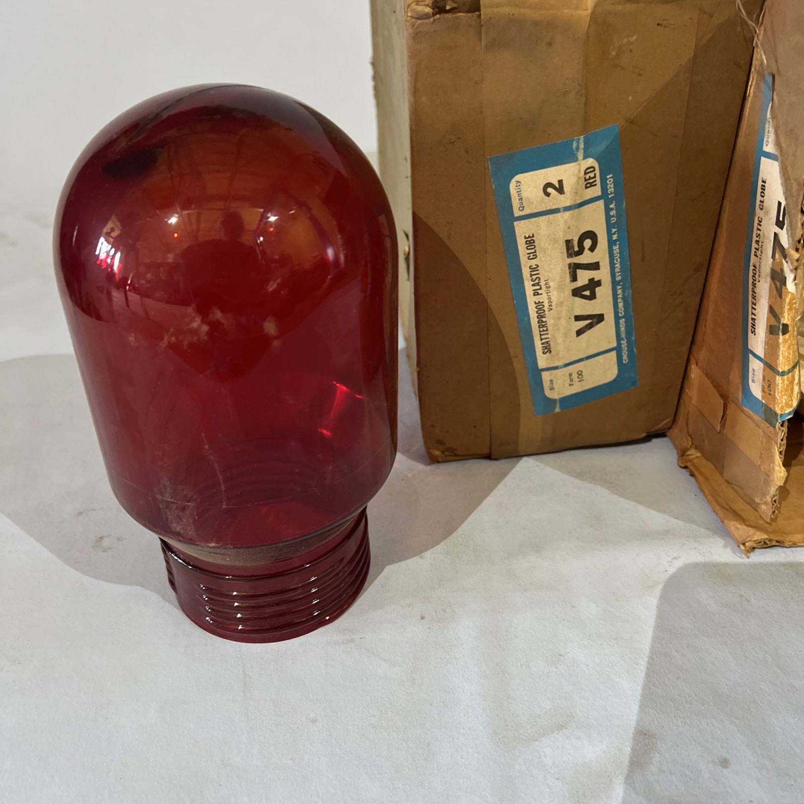 Crouse Hinds V475 Shatterproof Plastic Globe. Lot Of 4