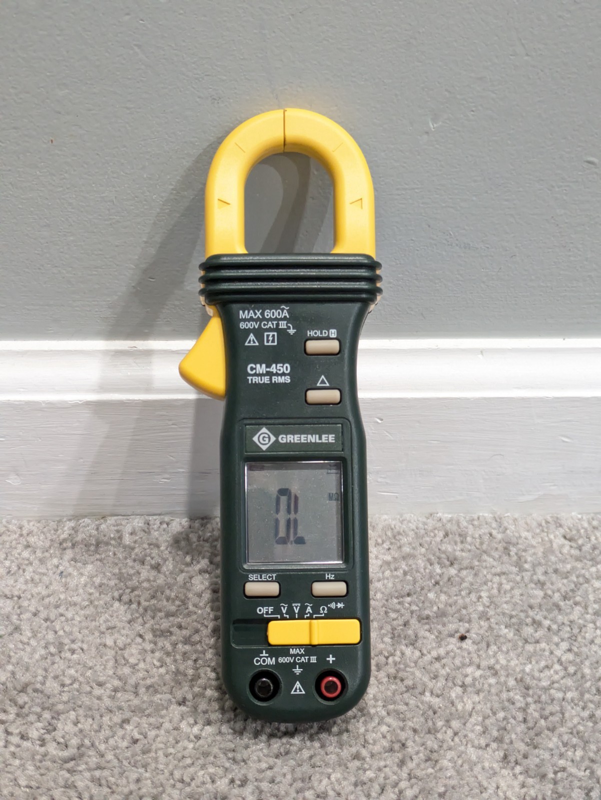 Greenlee CM-450 AC True RMS Clamp Meter, 600V 600A FREE PPDMM-20 Pocket Meter