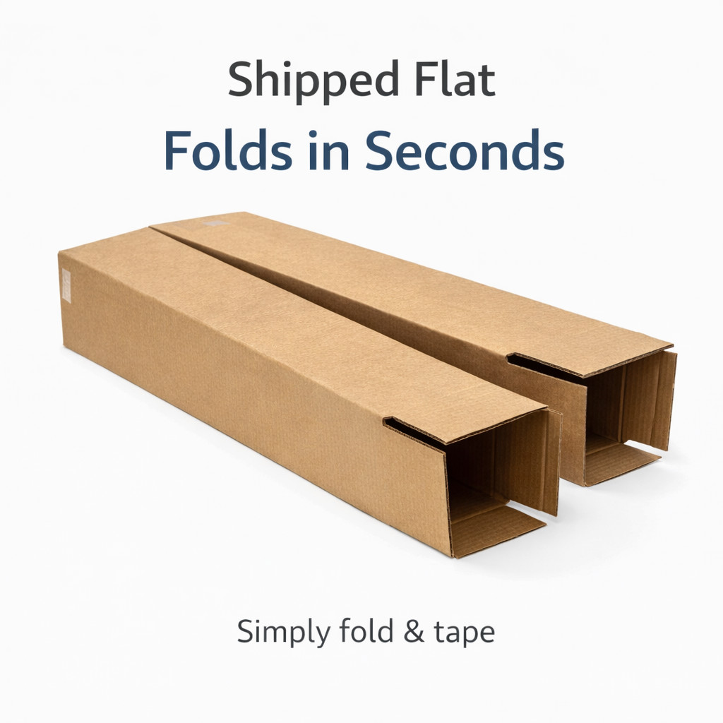 4x4x24 Corrugated Shipping Boxes Kraft Cardboard Mailer Cartons