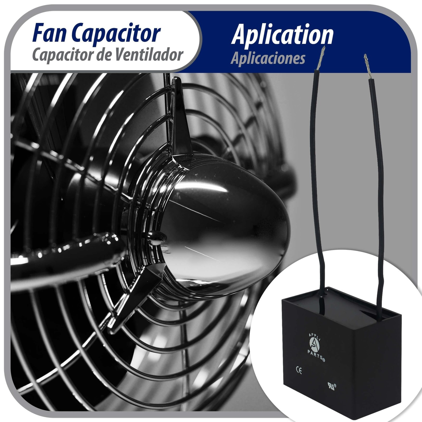 Ap Appli Parts Appli Parts Cap-10-250-2C Fan Capacitor 10 Mfd Microfarads Uf