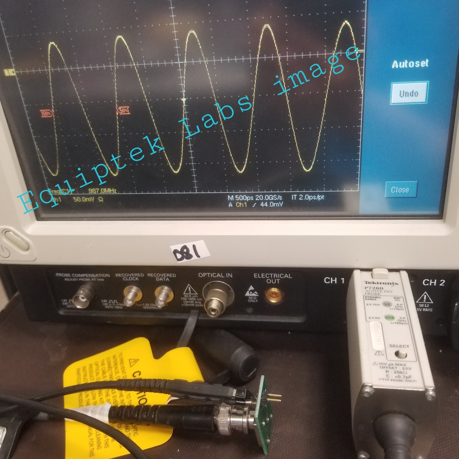 Tektronix P7260 Oscilloscope Probe 6 GHz TESTED for TDS6604, TDS7404, TekConnect