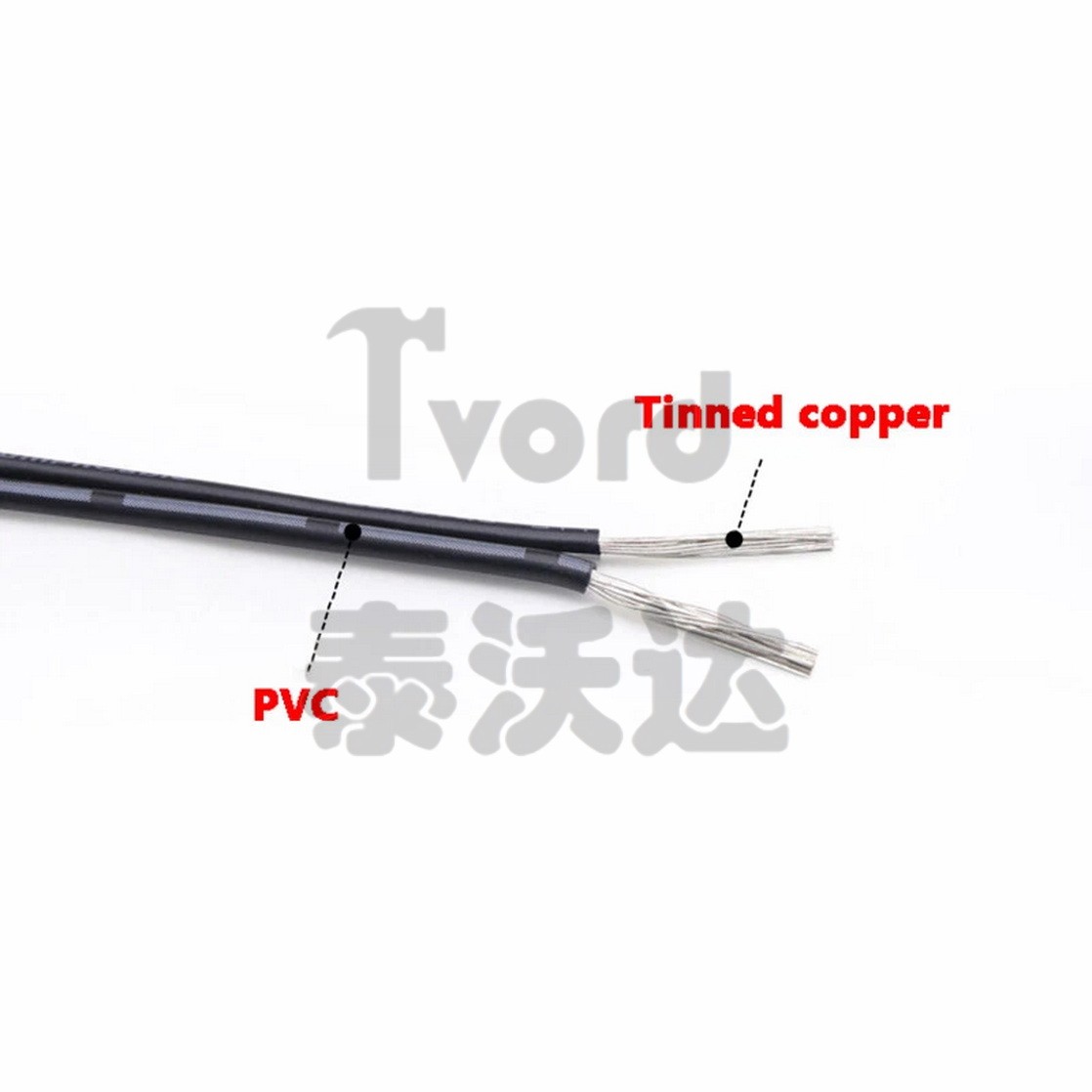 Electrical Wire Stranded UL2468 Twin 2-core PVC Cable Tinned Copper 30 – 16 AWG