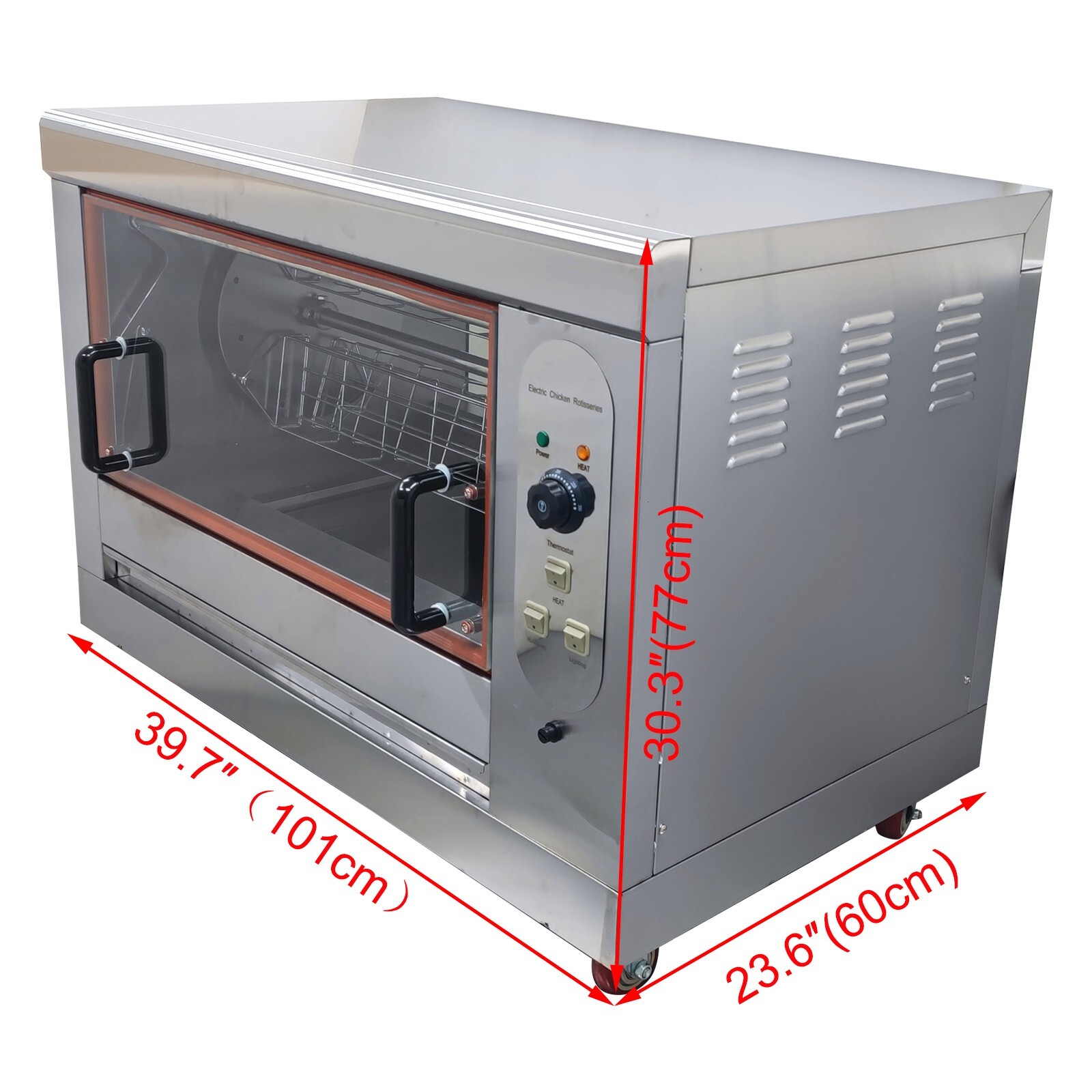 220V Table Type Electric Chicken Rotisserie Machine 122-572°F Temp. Range 8.16HP