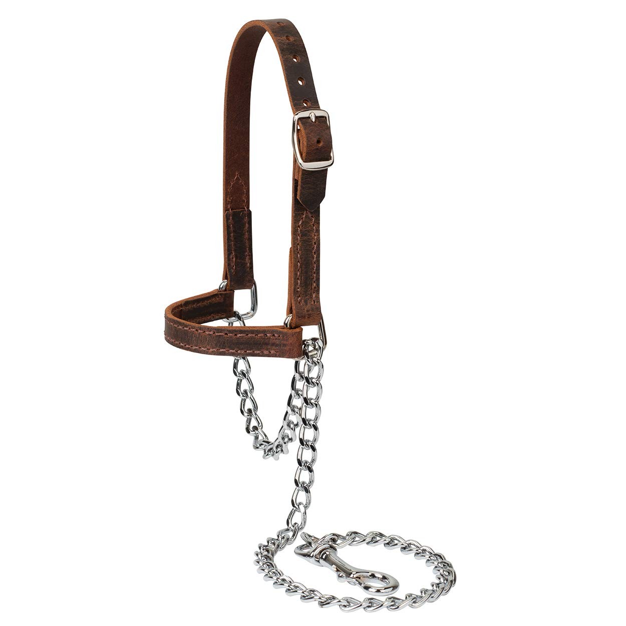 Weaver Leather Livestock Water Buffalo Leather Goat Halter, Large, Assorted Colo