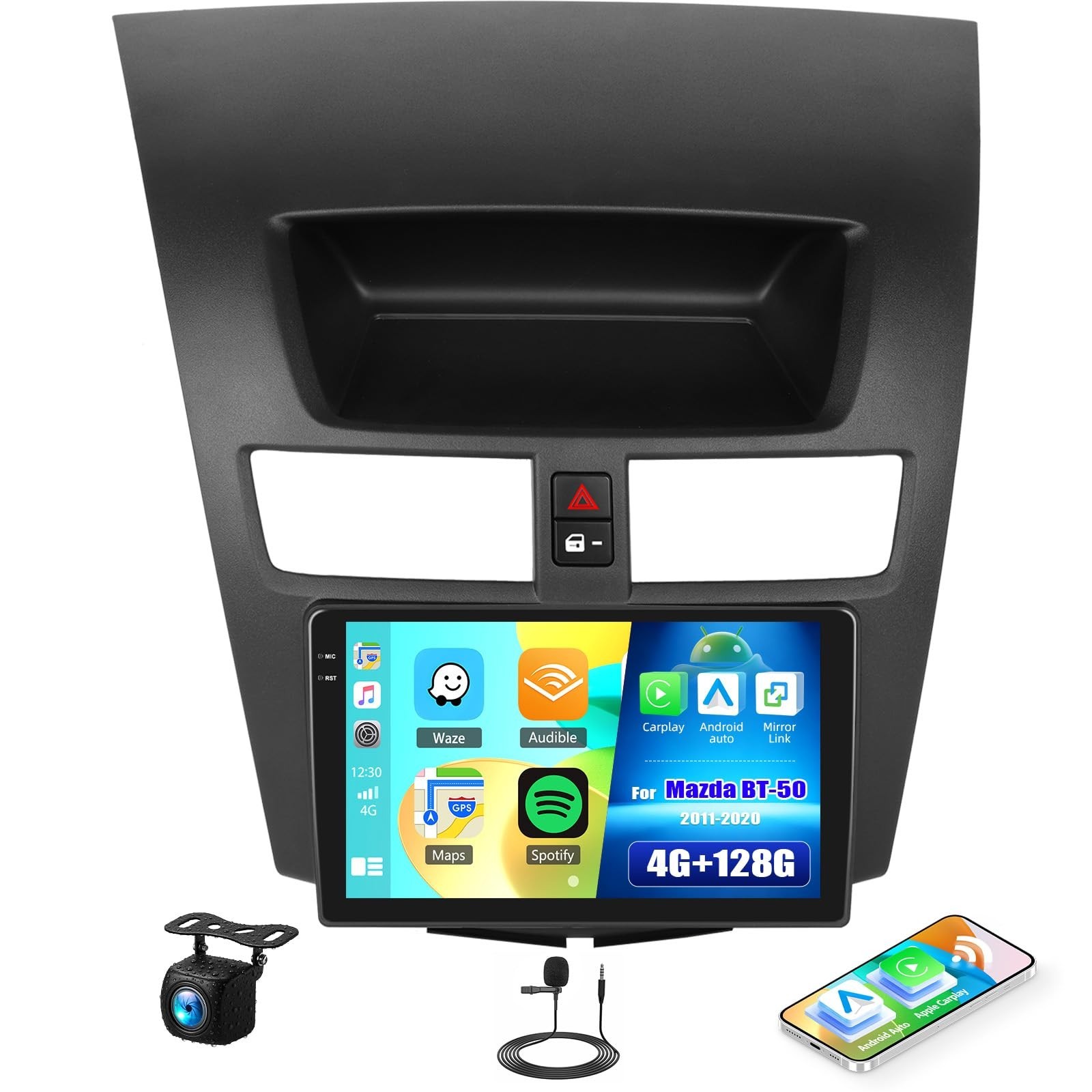 [4+128GB] Android 15 Car Radio Stereo for Mazda BT-50 2011-2020 with Wireless…