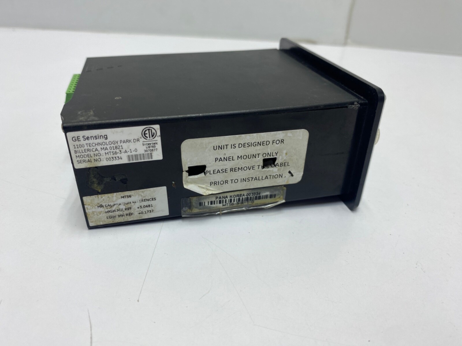 GE PANAMETRICS series 6 MTS6-3-A-1-0 Moisture Target