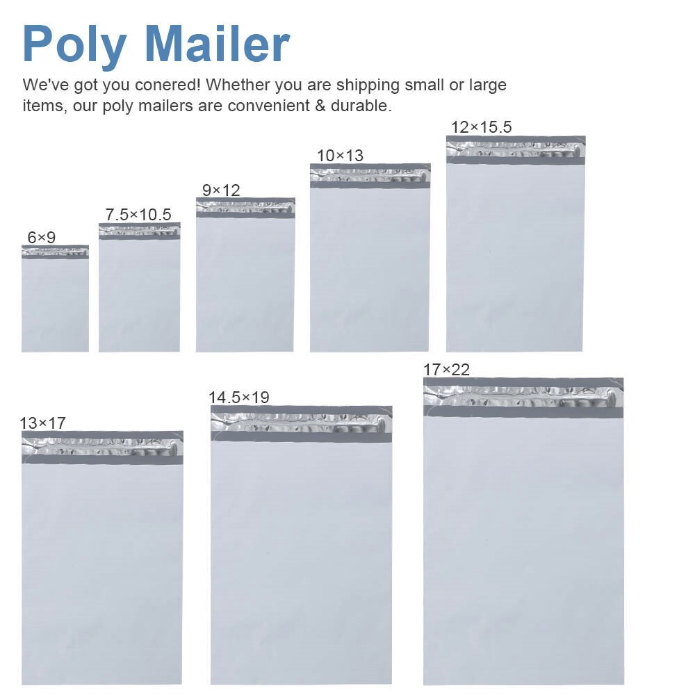 Poly Mailers Shipping Envelopes Self Sealing Plastic Mailing Bags 2.5 MIL