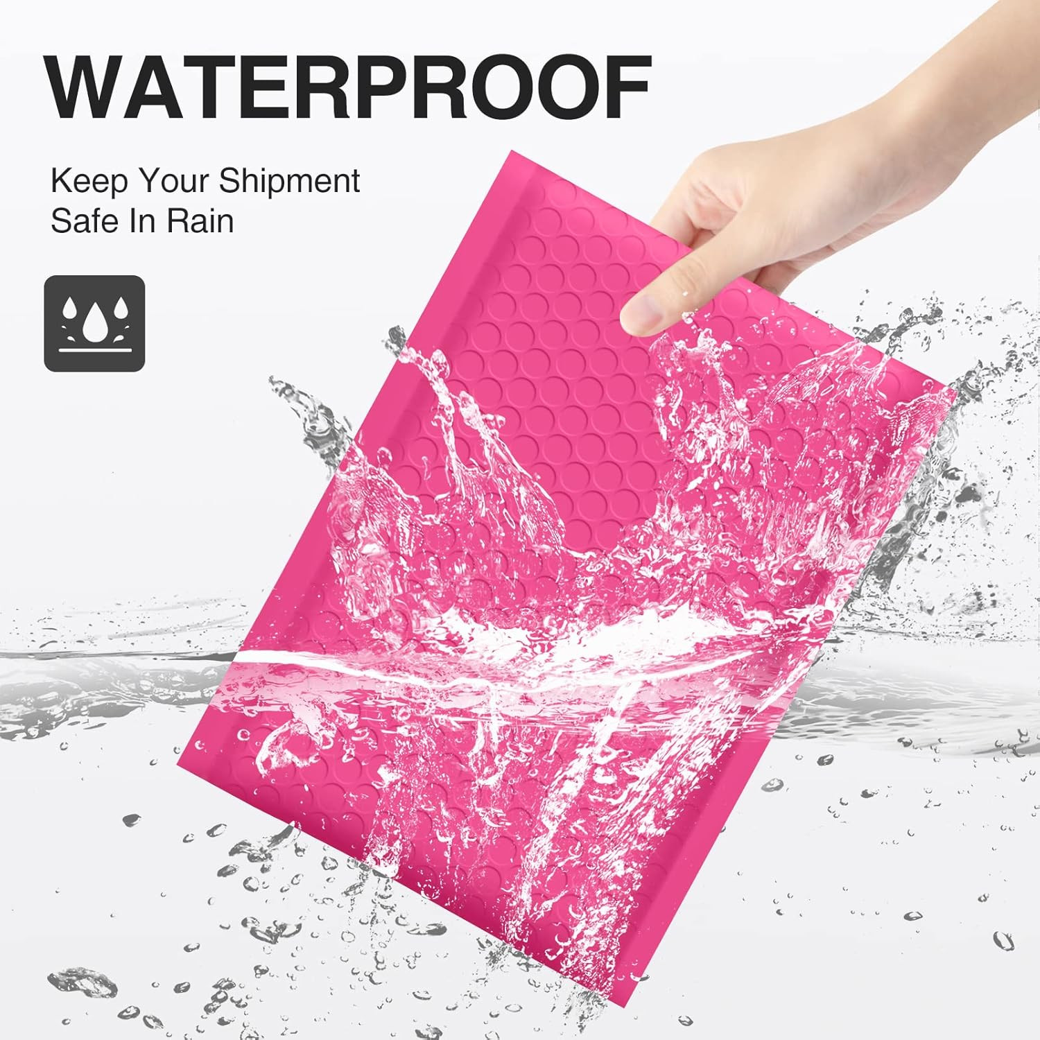 Bubble Mailers 4X8 Inch Hot Pink 50 Pack Usable Size 4X7 Poly Padded Envelopes S