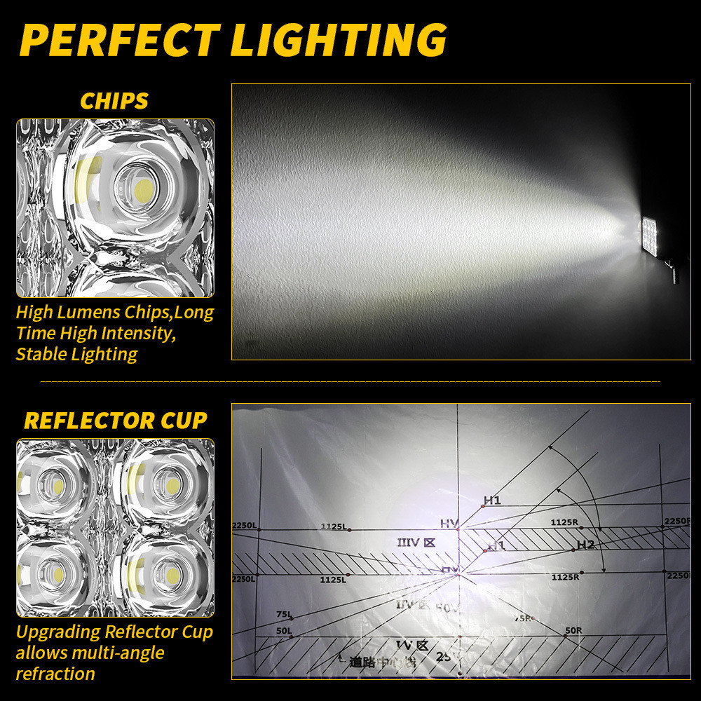 4x 45W LED Work Lights Headlights Fit Kubota Skid Steer SVL75 SVL95 V0511-53510