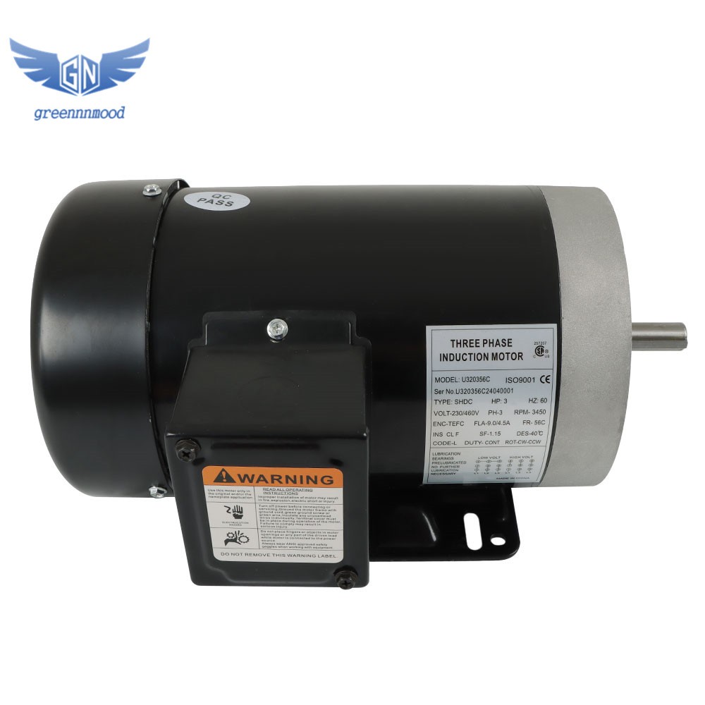 3450RPM 3HP General Purpose Three Phase Motor 230V/460V CW/CCW TEFC 2Pole 60HZ