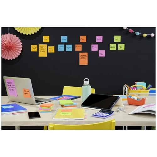 Post it Super Sticky Notes Value Pack 6 Pads 3×3 2x Stickiness Energy Boost C…