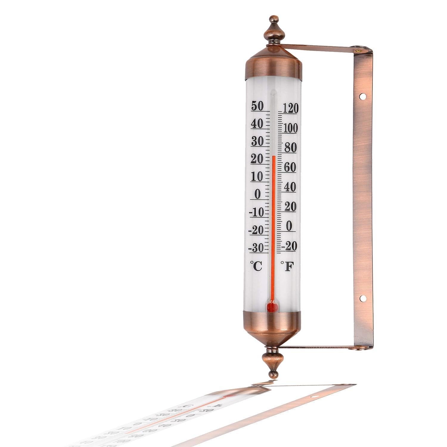 10″ Large Numbers Steel Outdoor Thermometer with Waterproof for Home & Garden
