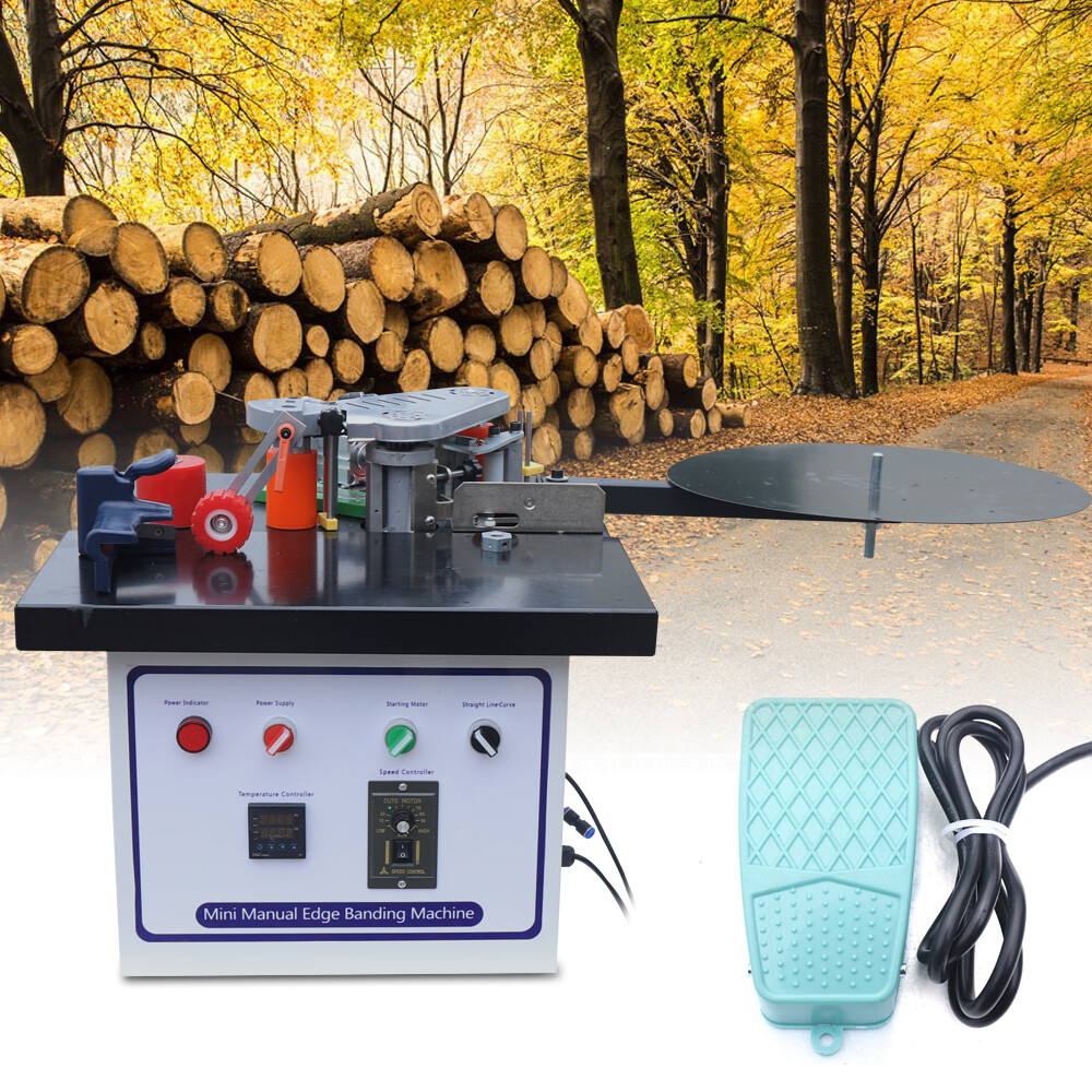 1200W Edge Banding Machine Set Portable Double Side Gluing Wood Bander Machine