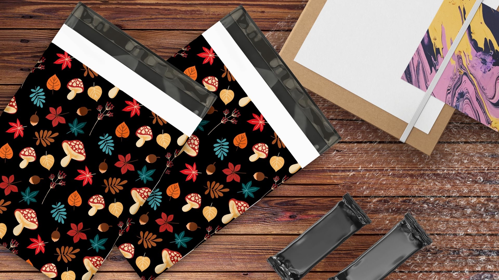 10×13 100 Fall Medley Designer Poly Mailers Shipping Envelopes Premium Printe…