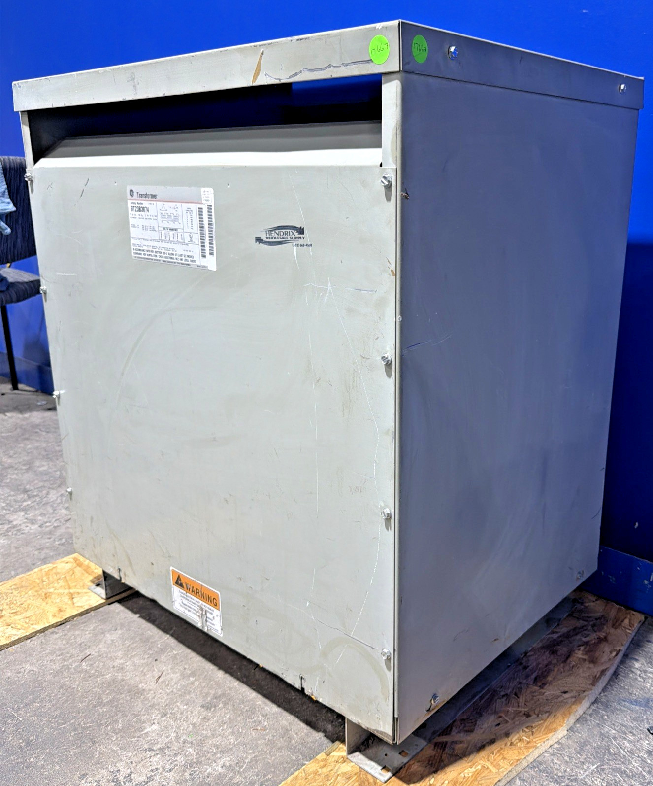 GE 75kVA 480V Transformer 3PH 60HZ 208Y/120V 9T23B3874 🟦