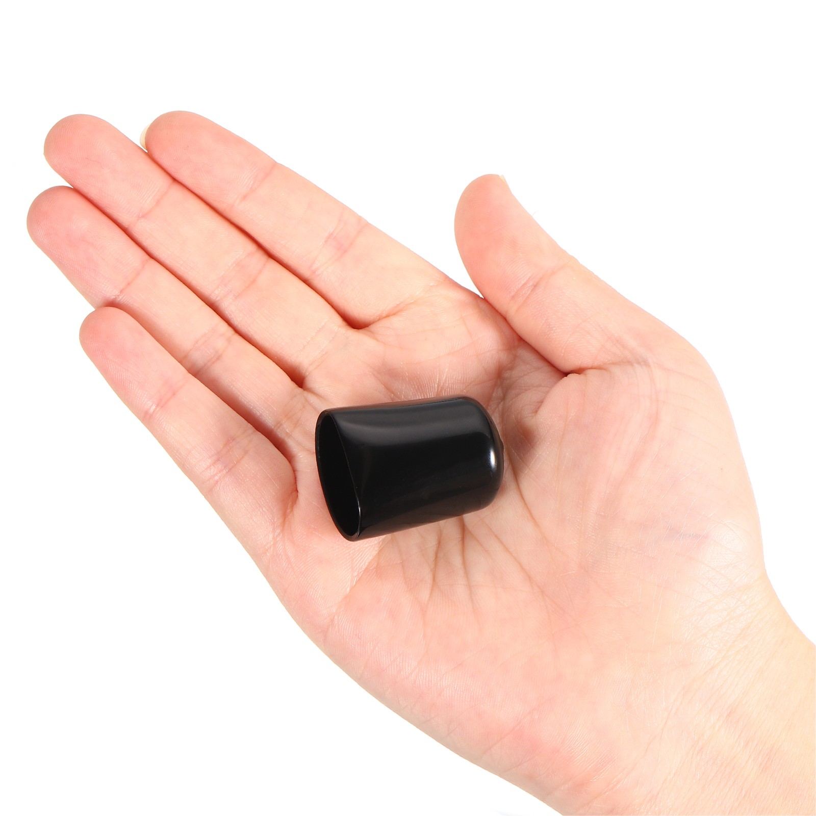 12Pack 11/16″ ID Round Rubber End Caps Flexible Rubber Bolt Covers Cap Black