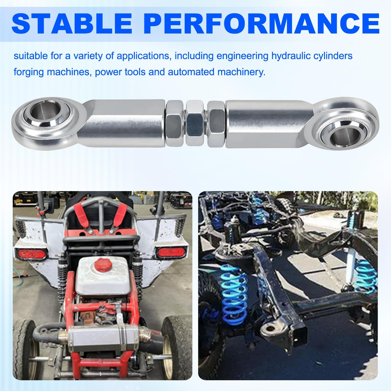Adjustable 3/8″24 Thread Turnbuckle 3/8″ Bore Female Rod End Bearing