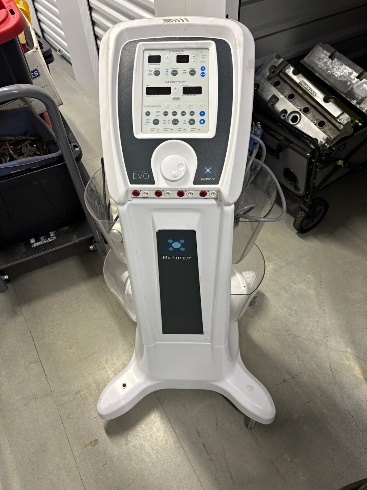 Richmar winner EVO Ultrasound/Electrotherapy Machine Cart Mounted w/power supply