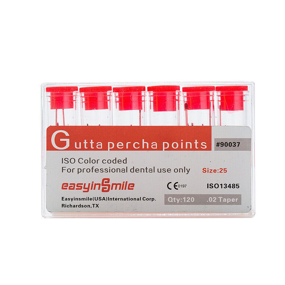 Dental Gutta Percha Points Sterile Endodontic Root Canal .02/.04/.06Taper 15#-80