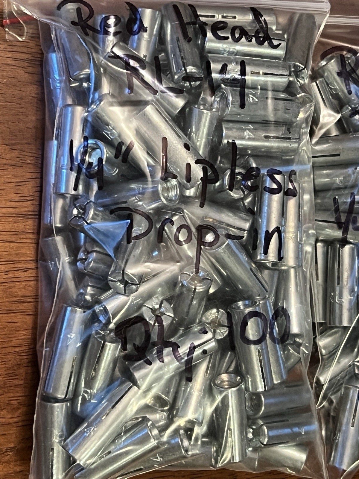 ITW Red Head RL-14 1/4″ Lipless Drop-In Anchor (Qty. 165, no box) $0.25 Each