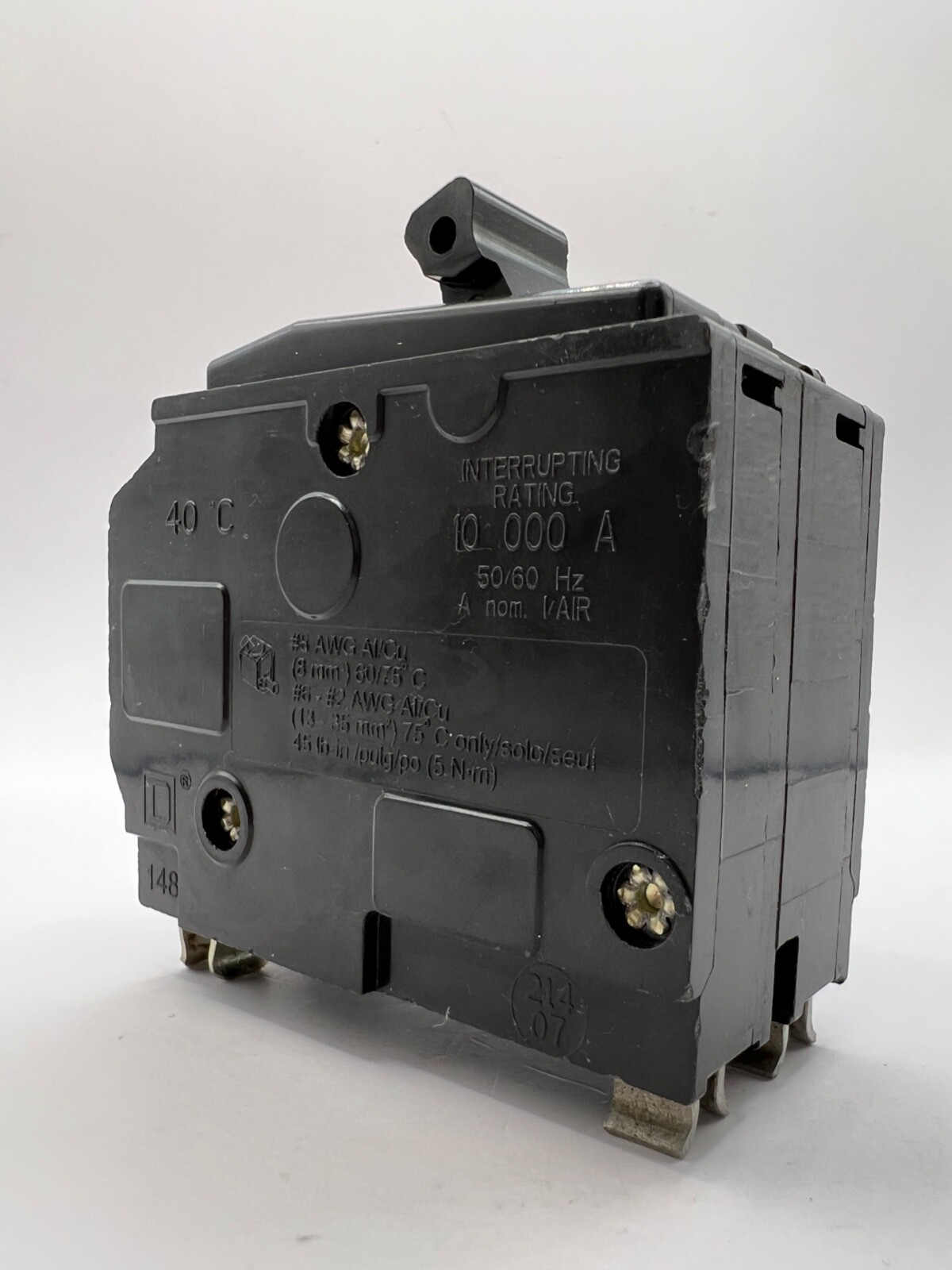 Square D QO240 2 Pole 40 Amp 120/240 V AC Type QO Plug In Yellow Circuit Breaker